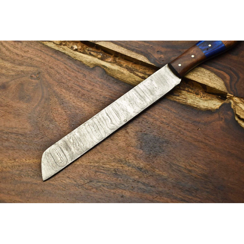 Handmade Damascus Fillet Knife  Forged Steel Chef Knife With Wooden Handle 2