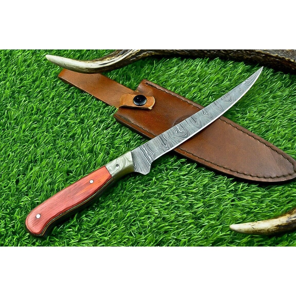 Professional Damascus Fillet Knife 12Inch Full Tang Handmade Chef Knife 1