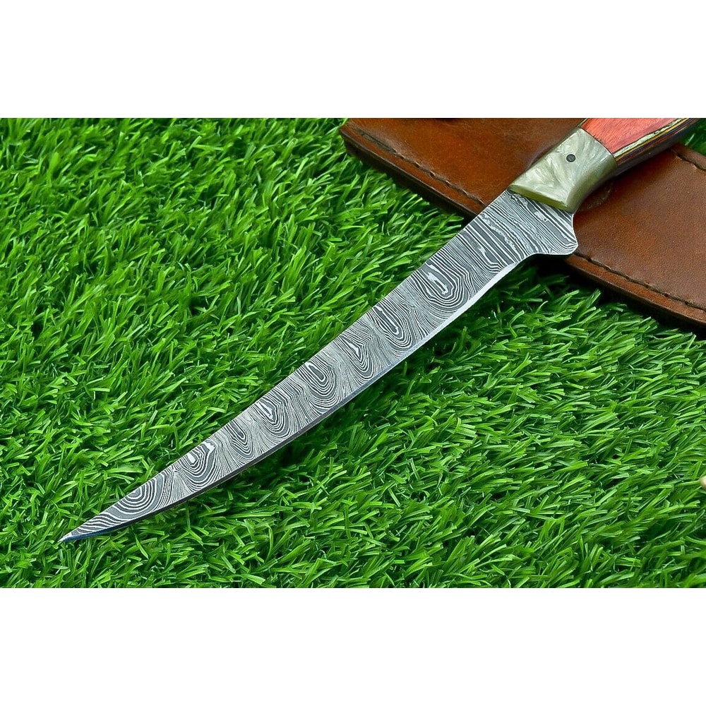Professional Damascus Fillet Knife 12Inch Full Tang Handmade Chef Knife 3