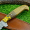 Artisan Forged Damascus Steel Knife Handmade Fillet Blade With Steel Bolster 1