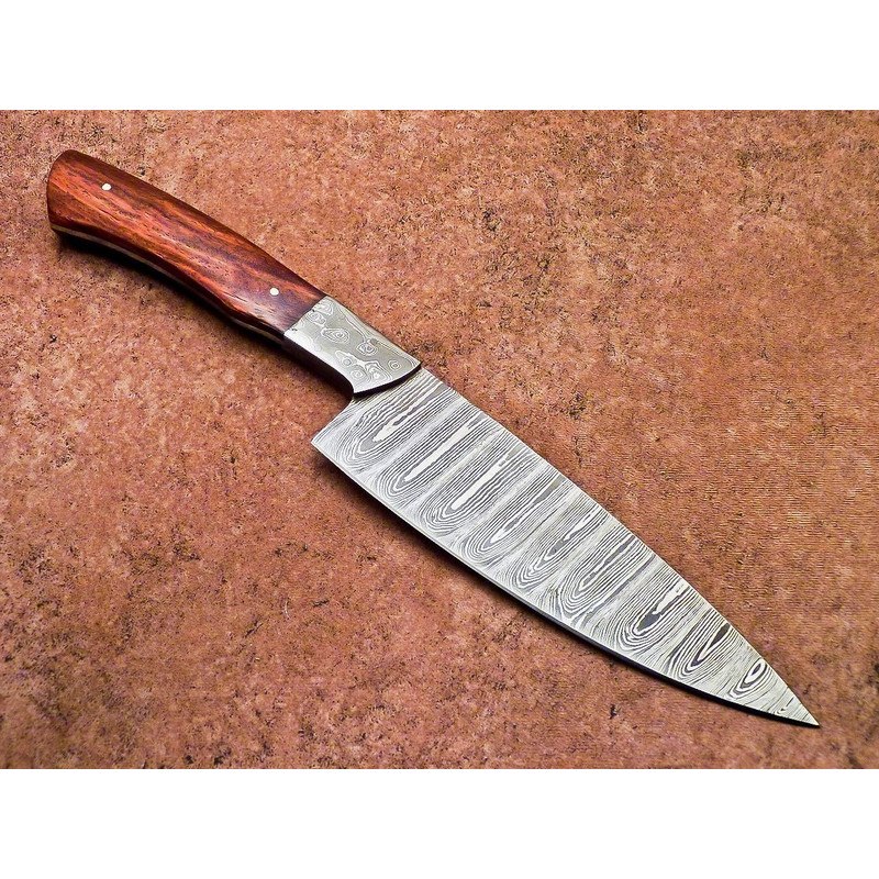 12 Custom Handmade Damascus Steel Chef Knife  Professional Kitchen  Camping Knife 3