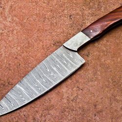 12" custom handmade damascus steel chef knife | professional kitchen & camping knife