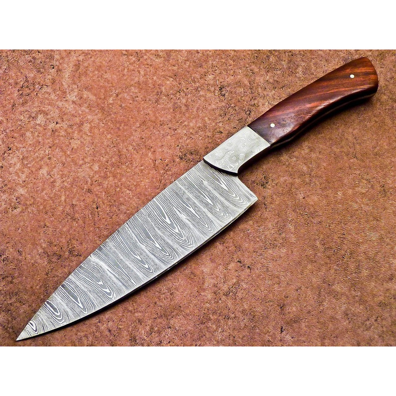12 Custom Handmade Damascus Steel Chef Knife  Professional Kitchen  Camping Knife 0