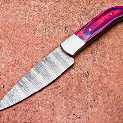 9" custom handmade damascus steel chef knife | professional kitchen & camping knife