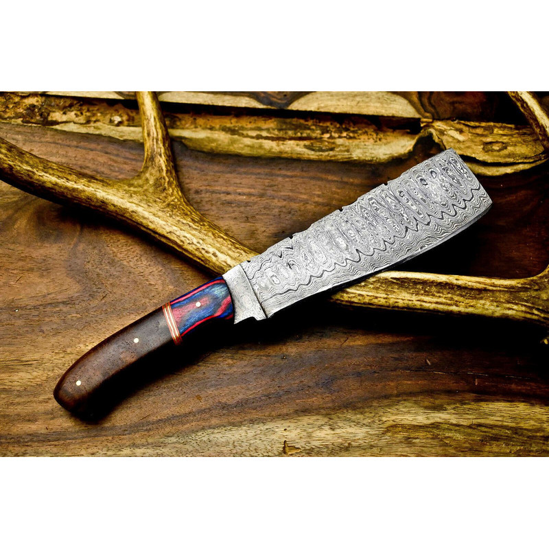 12 Custom Handmade Damascus Steel Chef Knife  Full Tang Kitchen Masterpiece 3