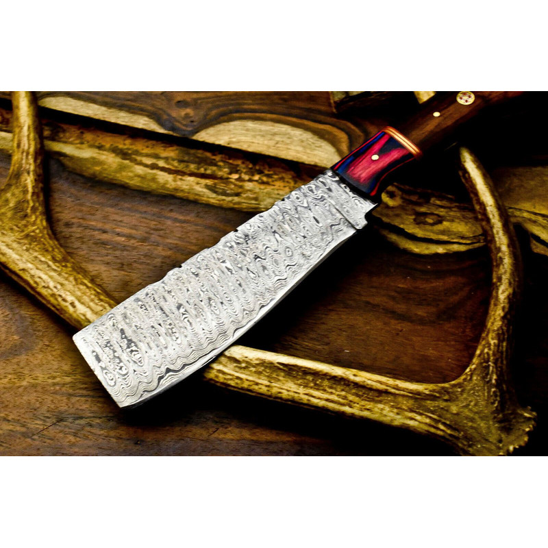 12 Custom Handmade Damascus Steel Chef Knife  Full Tang Kitchen Masterpiece 2