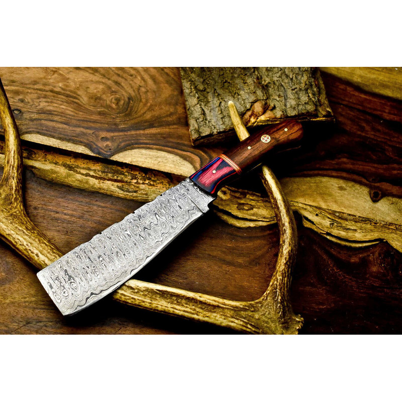 12 Custom Handmade Damascus Steel Chef Knife  Full Tang Kitchen Masterpiece 0