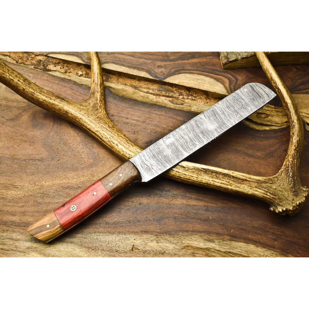 Authentic Handmade Damascus Chef Knife 12 Inch  High Carbon Layered Blade 2