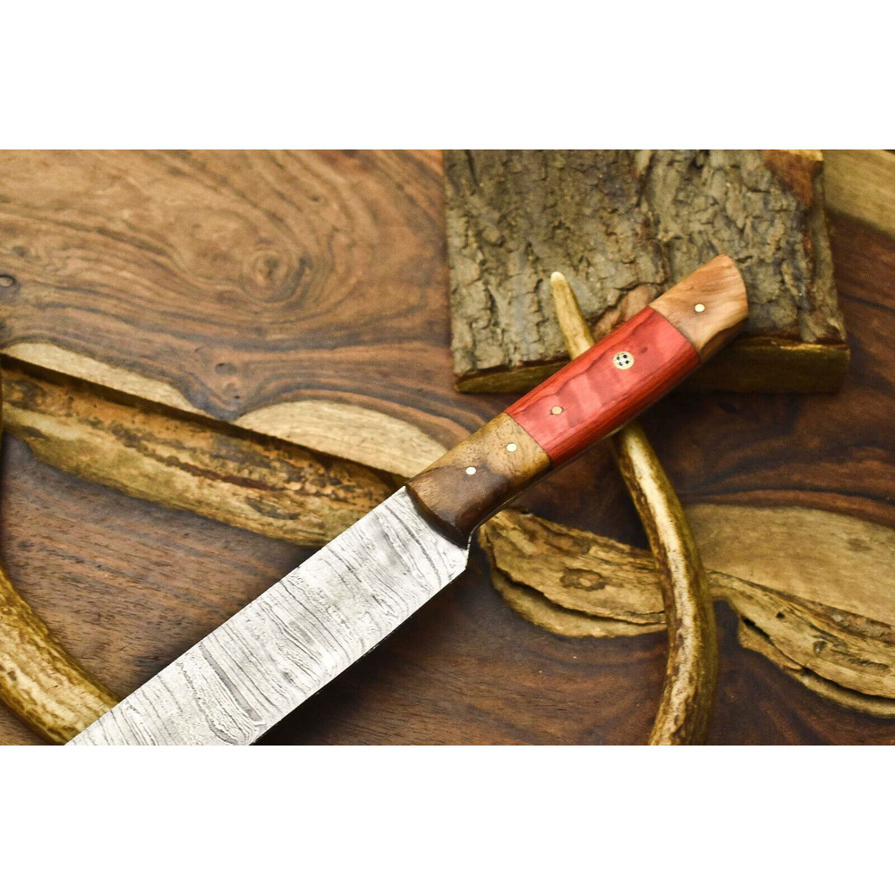 Authentic Handmade Damascus Chef Knife 12 Inch  High Carbon Layered Blade 1