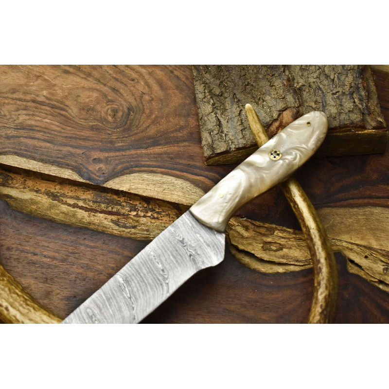 12 Damascus Steel Chef Knife  Artisan Forged Full Tang Kitchen Knife 3