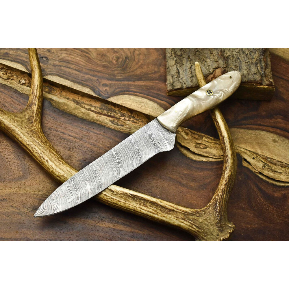 12 Damascus Steel Chef Knife  Artisan Forged Full Tang Kitchen Knife 2