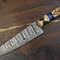Hand Forged Twist Damascus Chef Knife  12 Full Tang Kitchen Knife With Hardwood Handle 0