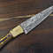 Custom Hand Forged Damascus Chef Knife  Twist Pattern Hardwood Grip Full Tang Design 1