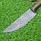 Custom Hand Forged Damascus Chef Knife  Twist Pattern Hardwood Grip Full Tang 1