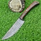 Custom Hand Forged Damascus Chef Knife Twist Pattern Hardwood Grip Full Tang 0