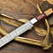 Rare 12 Damascus Steel Kitchen Knife  Hand Forged Twist Pattern Perfect Gift For Chefs 0
