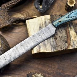 damascus steel kitchen knife – hand forged twist pattern, perfect gift for chefs