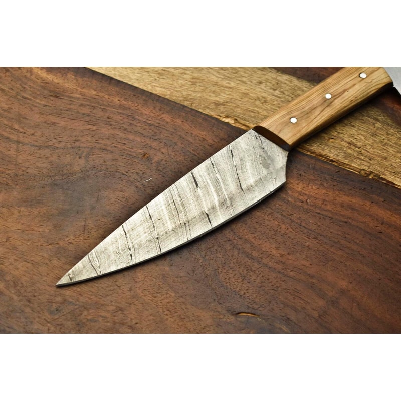 Hand Forged Damascus Steel Chef Knife 1000 Kitchen Knife With Wooden Handle 2