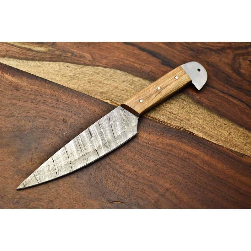 Hand Forged Damascus Steel Chef Knife 1000 Kitchen Knife With Wooden Handle 0