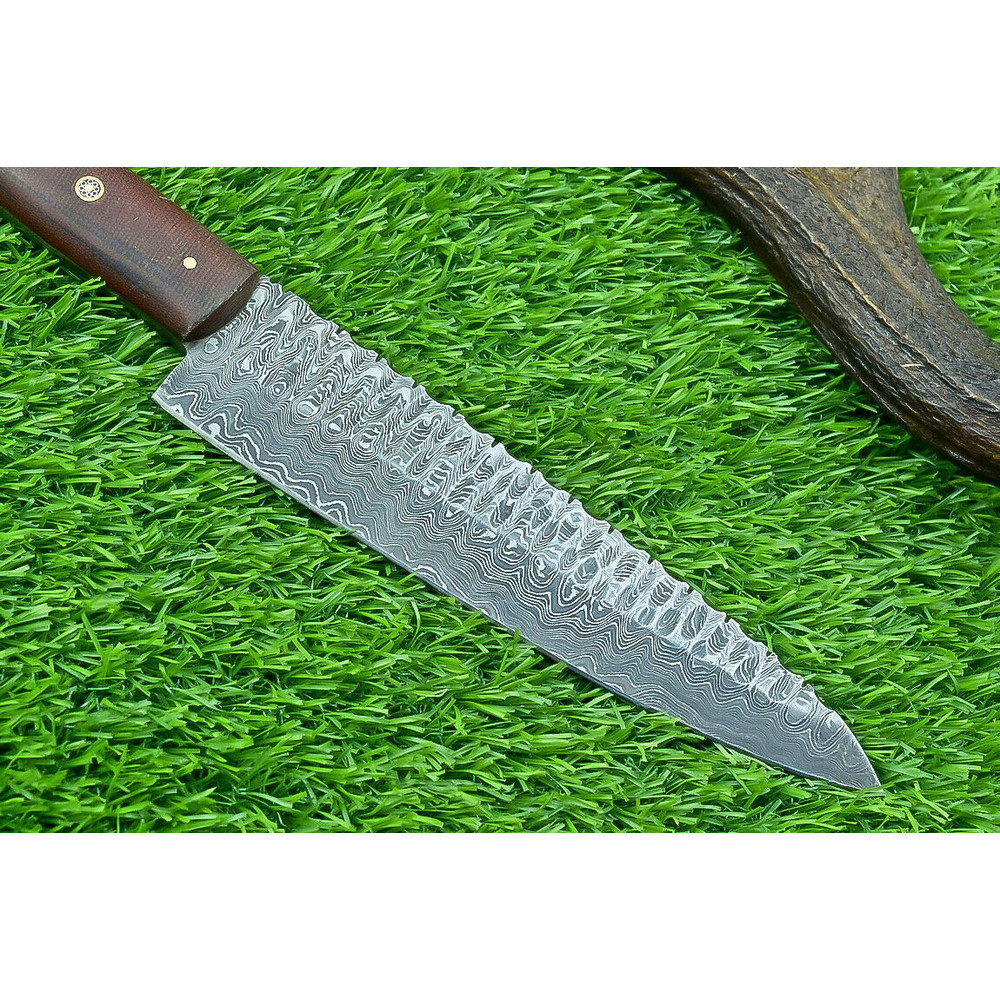 Stunning Hand Forged Damascus Steel Chef Knife  115 Custom Handmade Kitchen Knife 1