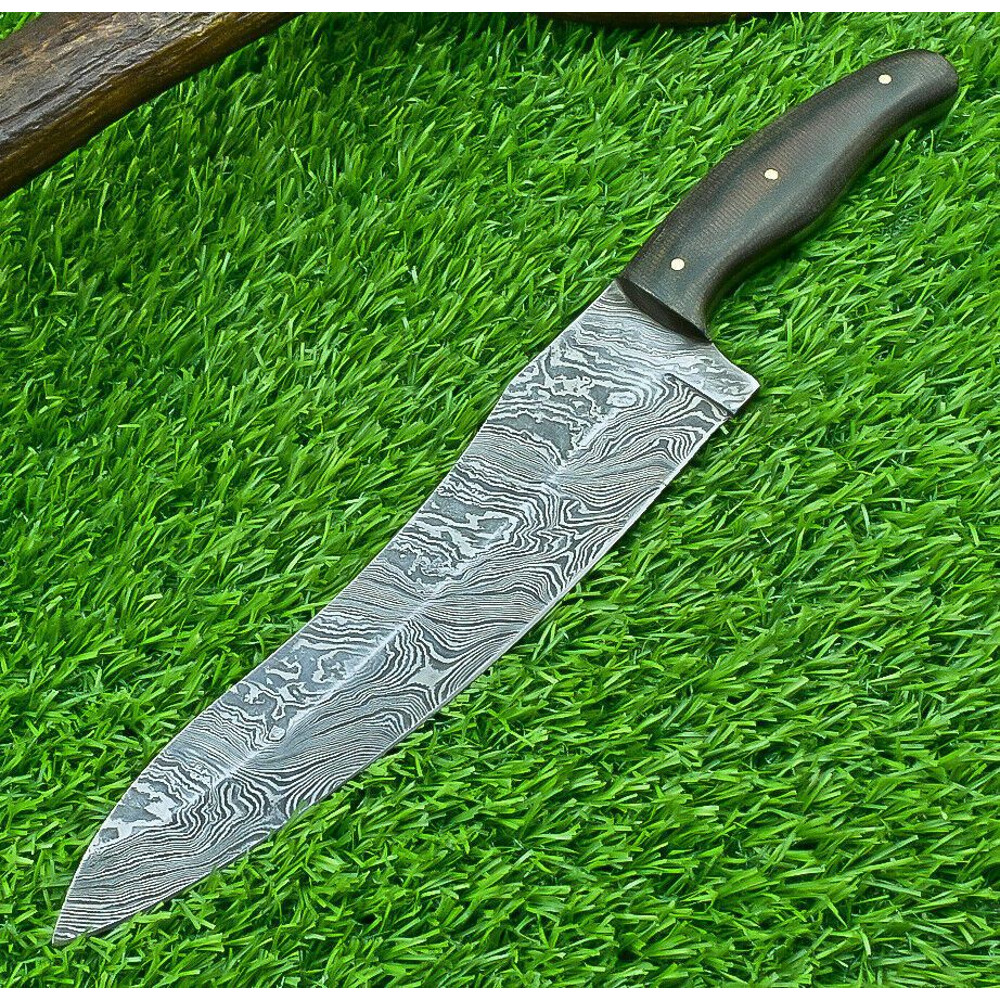 Hand Forged Damascus Steel Chef Knife  115 Custom Handmade Kitchen Knife 0
