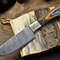 Custom Handmade Damascus Chef Knife  Professional Kitchen Knife With Natural Wood Handle 0