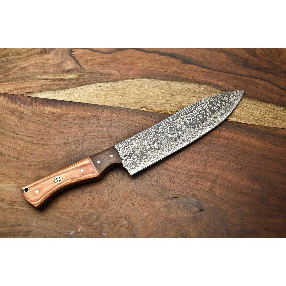 Custom Handmade Damascus Steel Chef Knife  Full Tang Sport Knife  384 Layer Forged Blade 3
