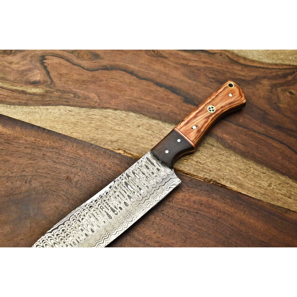 Custom Handmade Damascus Steel Chef Knife  Full Tang Sport Knife  384 Layer Forged Blade 1
