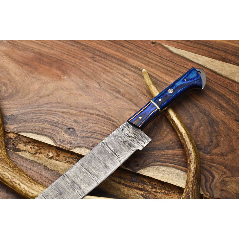 130 Handmade Damascus Steel Chef Knife  Full Tang Kitchen Knife  Custom Forged 384 Layer Blade 1