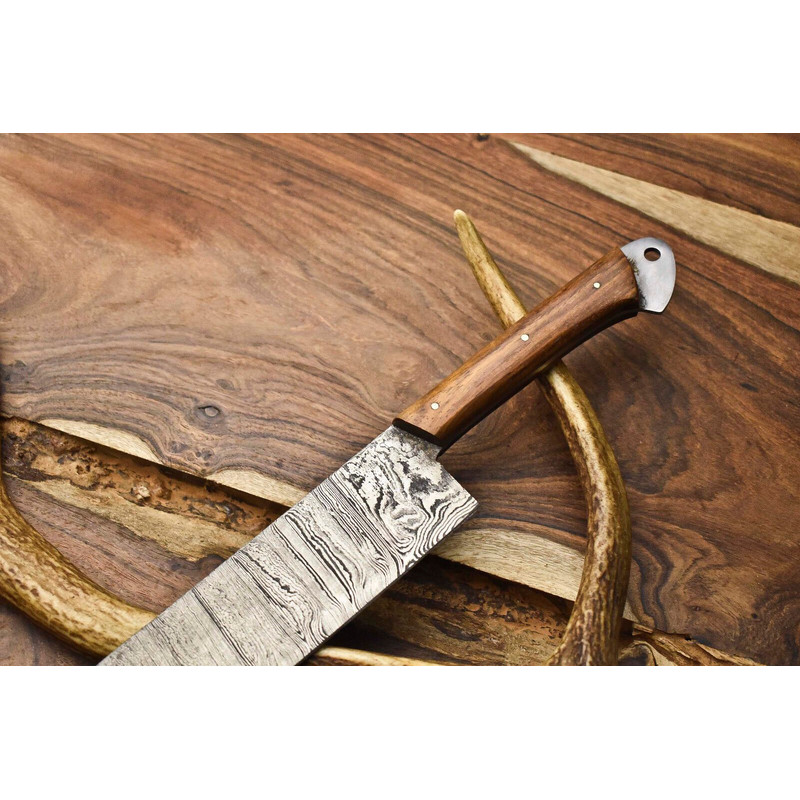 Custom Handmade Damascus Chef Knife  12 Professional Kitchen Knife With Hard Wood Handle 1