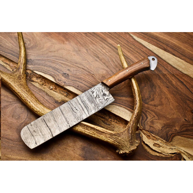 Custom Handmade Damascus Chef Knife  12 Professional Kitchen Knife With Hard Wood Handle 0