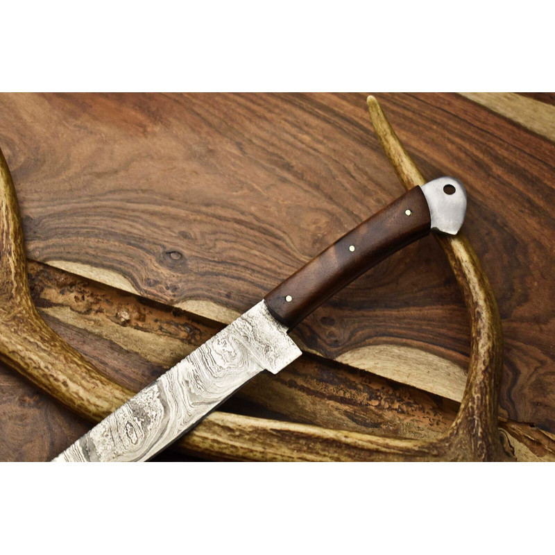 12 Forged Damascus Steel Chef Knife  Handcrafted Kitchen Knife With Brass Bolster 1