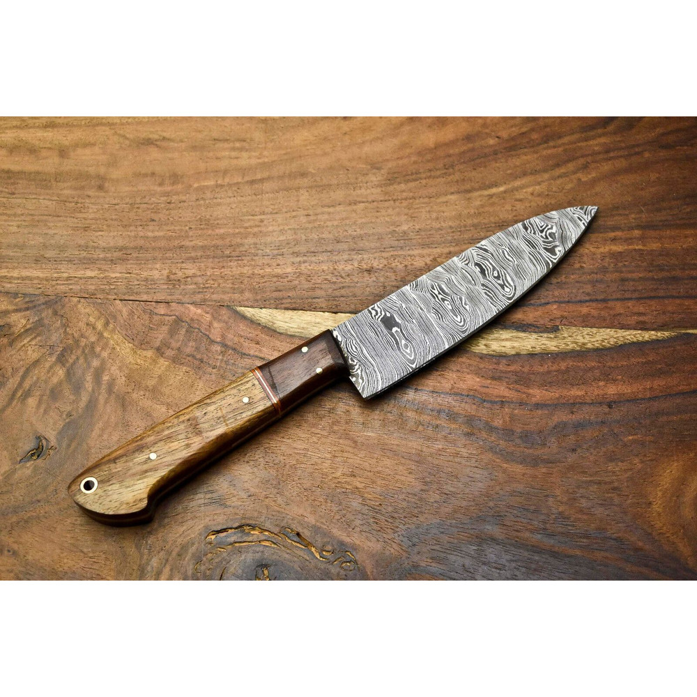 12 Inch Handmade Damascus Blade Chef Knife Professional Kitchen Cutlery Gift 3
