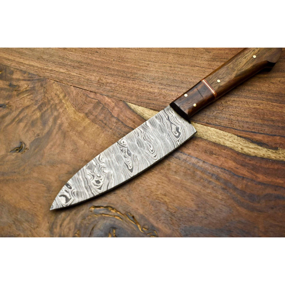 12 Inch Handmade Damascus Blade Chef Knife Professional Kitchen Cutlery Gift 2