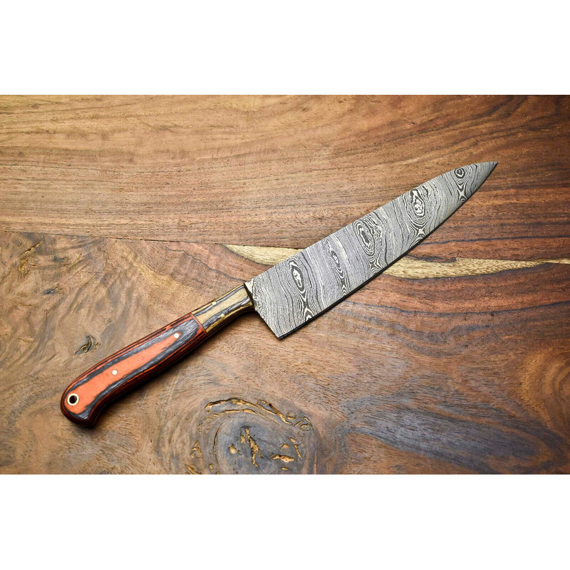 Forged Damascus Steel Chef Knife  Premium 12 Handmade Kitchen Knife 0