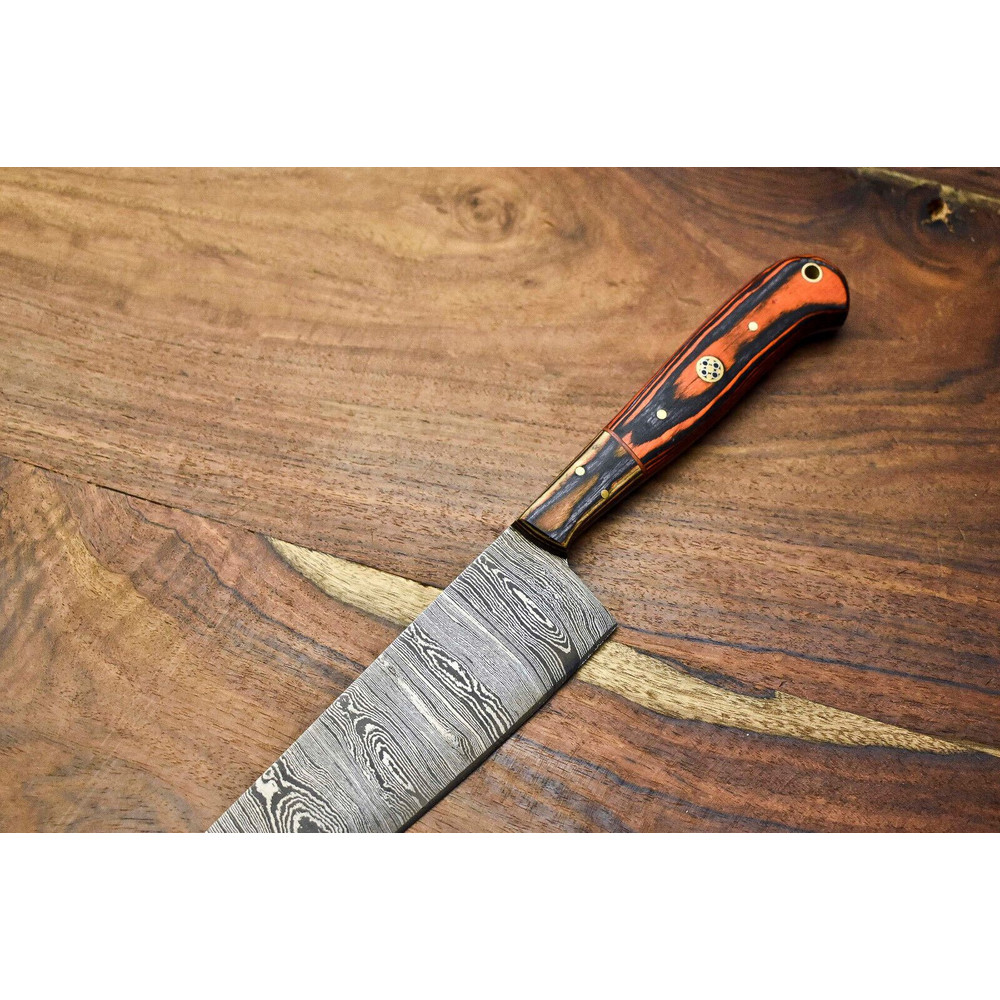 Forged Damascus Steel Chef Knife  Premium 12 Handmade Kitchen Knife 1