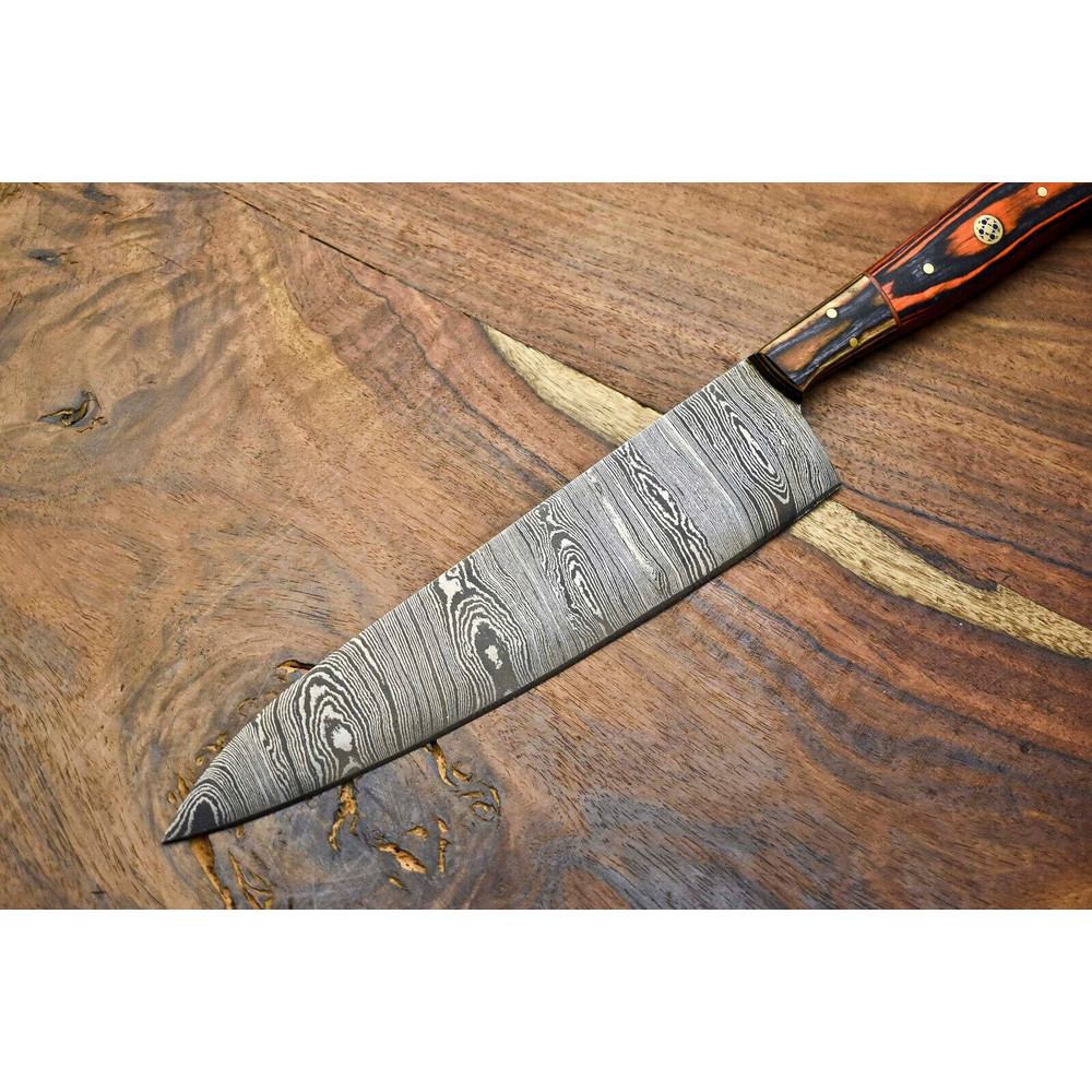 Forged Damascus Steel Chef Knife  Premium 12 Handmade Kitchen Knife 2