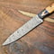 Custom Damascus Chef Knife 12 Inch Hand Forged Blade With Hard Wood Handle 2