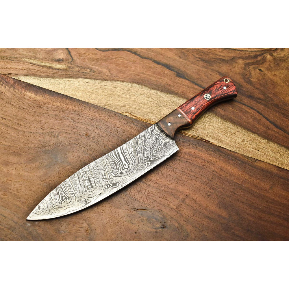 Handmade Damascus Steel Culinary Knife 12 INCH Full Tang Chef Knife For Kitchen Home 0