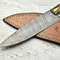 Custom Damascus Steel Chef Knife  12 Inch Forged Blade With Brass  Wood Handle 3