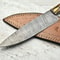 Custom Damascus Steel Chef Knife 12 Inch Forged Blade With Brass Wood Handle 3