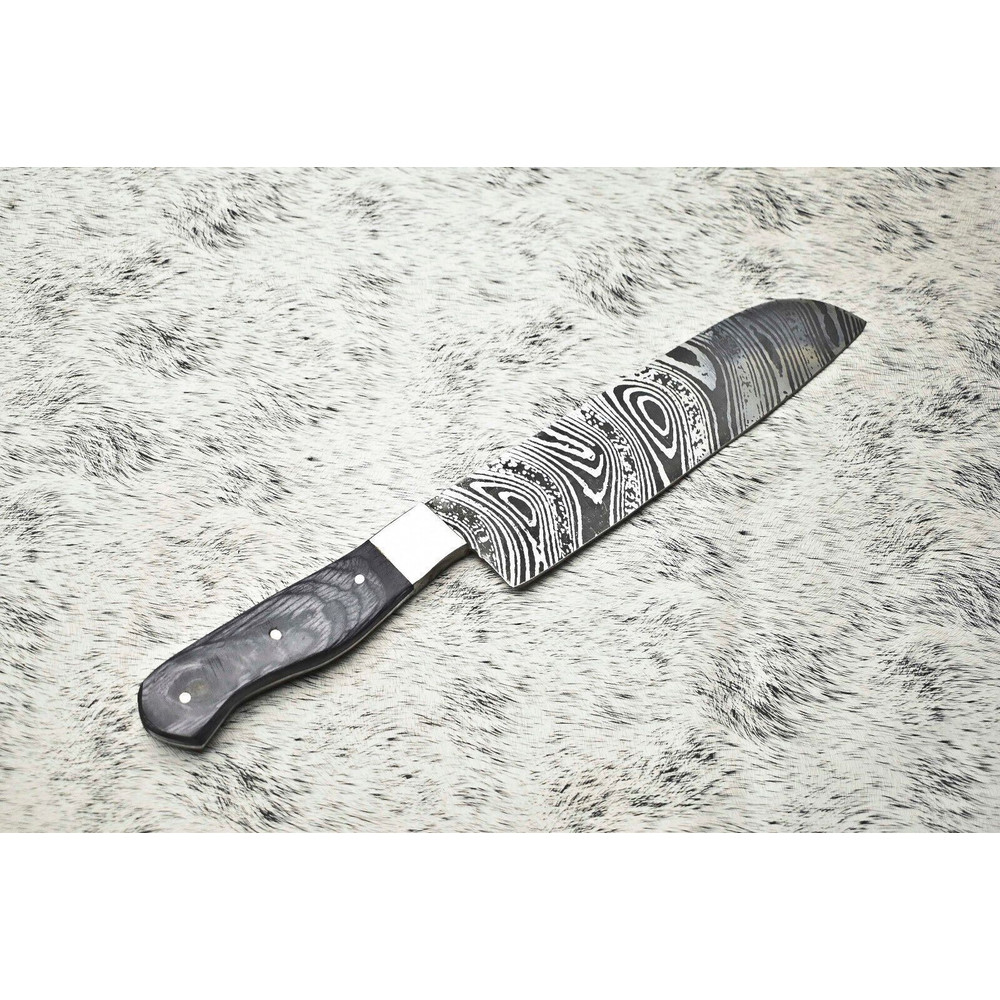 Unique 12 Inch Handmade Damascus Steel Knife  Professional Chef Kitchen Blade 3