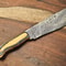 12 Handcrafted Damascus Steel Kitchen Knife Premium Chef Knife With Brass Bolster 3