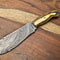 12 Handcrafted Damascus Steel Kitchen Knife Premium Chef Knife With Brass Bolster 0