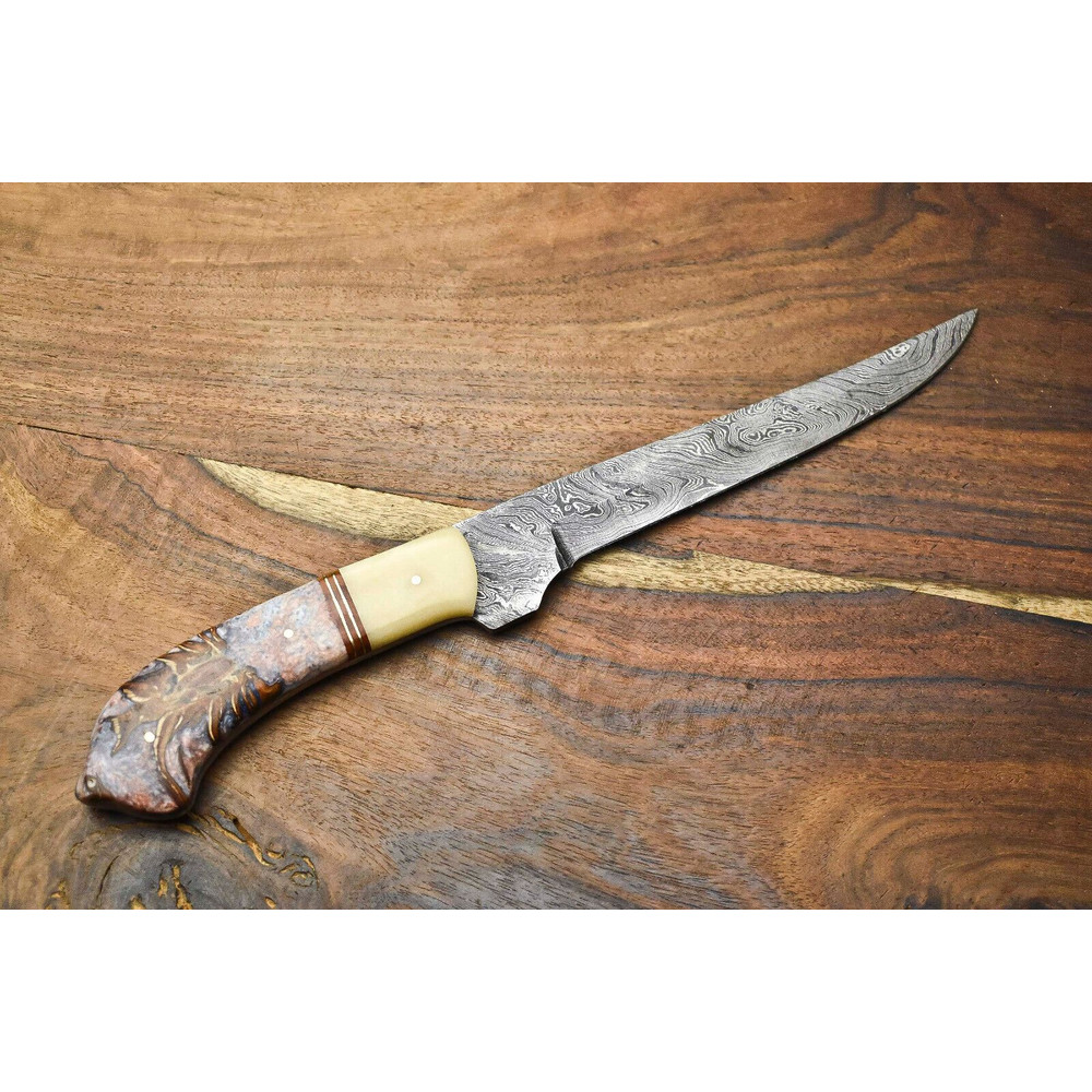 12 Custom Damascus Steel Cooking Knife  Handmade Professional Chef Blade 3