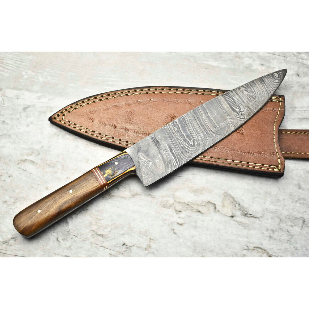 Master Forged Damascus Steel Chef Knife  Handmade 12 Inch Kitchen Tool Gift 1