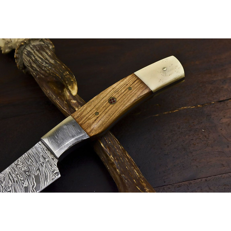 Artisan 12 Damascus Steel Kitchen Knife  Hand Forged Chef Knife With Wooden Handle 2