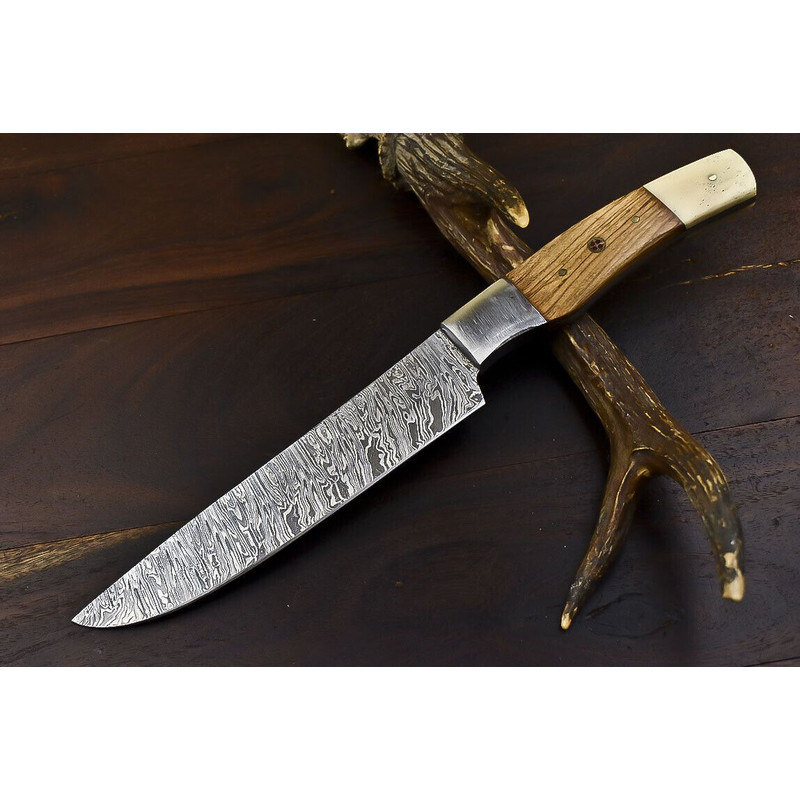 Artisan 12 Damascus Steel Kitchen Knife  Hand Forged Chef Knife With Wooden Handle 4