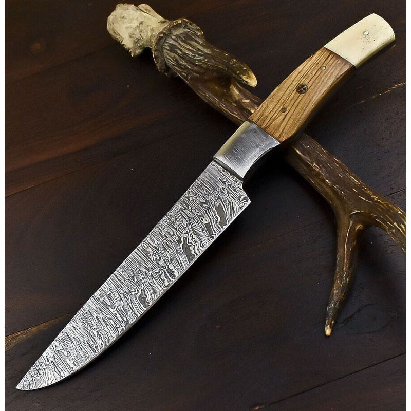 Artisan 12 Damascus Steel Kitchen Knife  Hand Forged Chef Knife With Wooden Handle 0