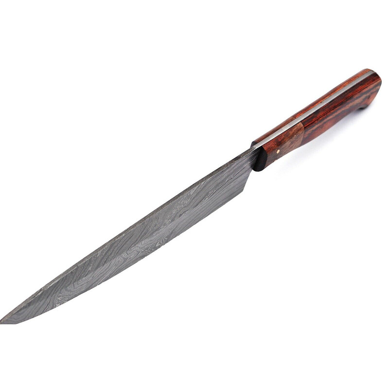 Custom Forged 13 Inch Damascus Steel Chef Knife  Handmade Kitchen Cutlery Gift 1